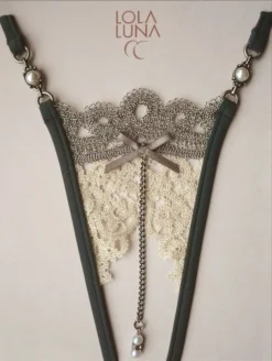 Ouvert-String PONDICHERY OPEN Taupe-ecru Lola Luna -Feine Unterwaesche Geschaft 20113 PONDICHERY OPEN 4 micro string lola luna 2