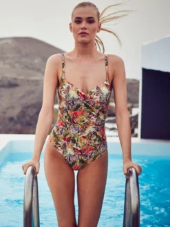 Badeanzug ZEBRA IN PARADISE Apricot Grün Von Fürstenberg 6 Badeanzug ZEBRA IN PARADISE Apricot Grün Von Fürstenberg -Feine Unterwaesche Geschaft badeanzug pfirsich bunt 243 38330 fuerstenberg 3