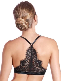 Push Up BH Mit Spitzenrücken BLACK SWAN Von Prelude Milano -Feine Unterwaesche Geschaft bh push up gelkissen schwarz ys282 black swan prelude 2