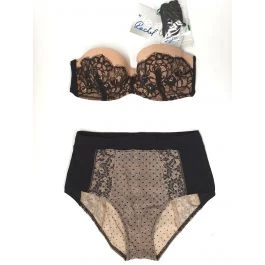 Bandeau Bikini CHANTAL Schwarz-nude Von Je Suis 1 Bandeau Bikini CHANTAL Schwarz-nude Von Je Suis