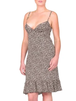 Viscose Negligé LEONA Von Eva B. Bitzer -Feine Unterwaesche Geschaft bitzer viscose nachthemd leopard