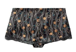 100% Seide Shorts TOI MON AMOUR Mit Print Von Aubade -Feine Unterwaesche Geschaft boxer short schwarz gold seide toi mon amour qs61 tresor aubade