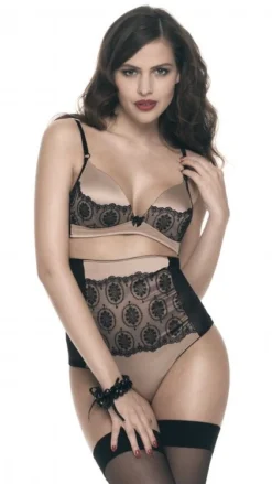 Schalen-BH VENEZIA Schwarz-haut Von Coco Cavalière -Feine Unterwaesche Geschaft coco cavaliere venezia bh hoher slip