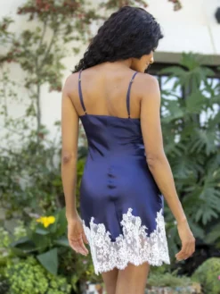 100% Seide Negligé PEARL No. 1 Kurz Von Marjolaine -Feine Unterwaesche Geschaft combinette seide 3pea0103 3674encre naturel pearl marjolaine 2 1