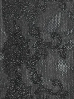 Hoher Slip PLATINUM FASHION Aus Tüll Von Ambra -Feine Unterwaesche Geschaft farbmuster schwarz ambra platinum 1 2 2