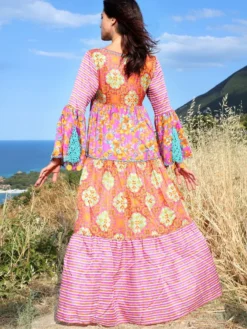 Seidenbatist Strandkleid NARCISO LILLA Von Laetitia Beachwear -Feine Unterwaesche Geschaft kleid lila n141 lila laettia 8