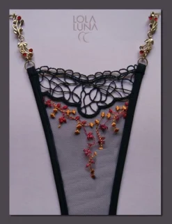 Lola Luna String JULIETTE Schwarz-rost -Feine Unterwaesche Geschaft lola luna string juliette