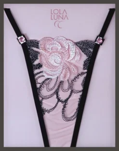 Lola Luna String VANINA Schwarz-rosé Geschlossen -Feine Unterwaesche Geschaft lola luna string vanina closed 3 1