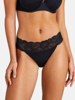 String SWEETESSENCE IK Laser Cut Von Aubade -Feine Unterwaesche Geschaft microfaser dessous ik26 noir 3 sweetessence aubade 7 1