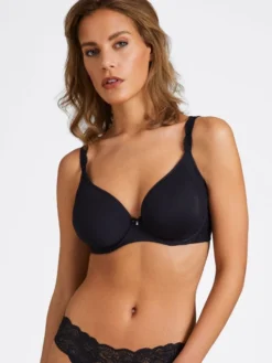 Spacer BH SWEETESSENCE IK Microfaser Mit Spitze Von Aubade -Feine Unterwaesche Geschaft microfaser dessous ikn09 noir 3 sweetessence aubade