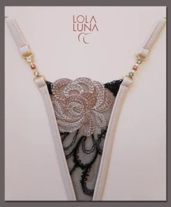 Lola Luna Mikrostring VALIA MICRO Schwarz-rosé -Feine Unterwaesche Geschaft mikrostring valia micro lola luna