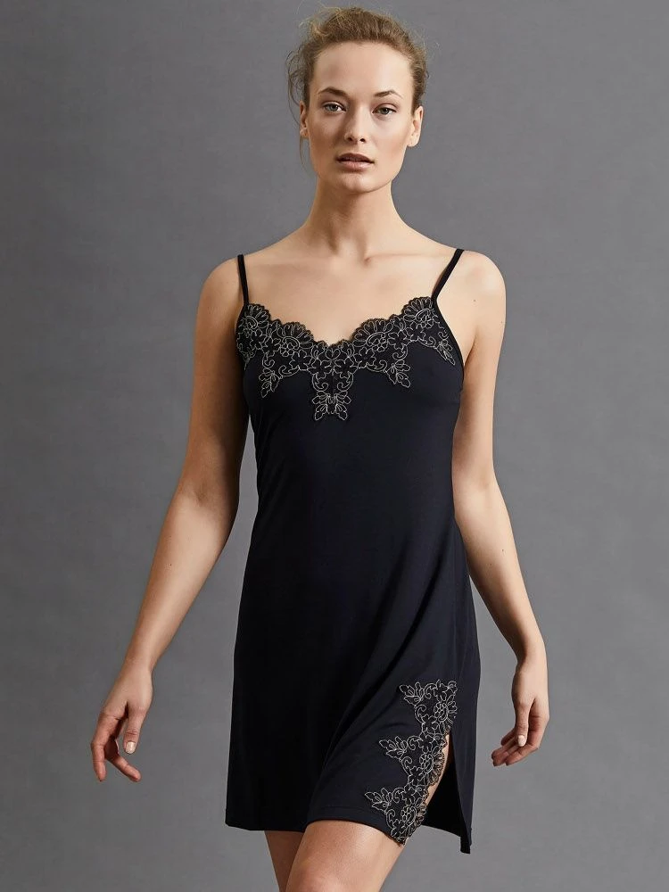 Modal Nachthemd BLACK Schwarz Von Fürstenberg 2 Modal Nachthemd BLACK Schwarz Von Fürstenberg – Bild 2