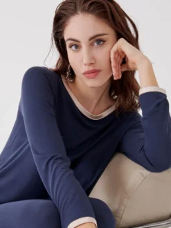 Pyjama GIADA Dunkelblau Aus Modal Von Imec -Feine Unterwaesche Geschaft modal pyjama giada dunkelblau 72593 imec 2
