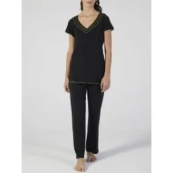 Modal Pyjama Schwarz-kiwigrün Von Verdiani