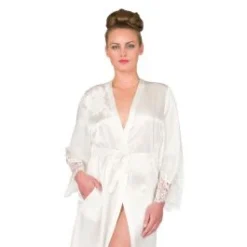 Seide Morgenmantel JARDIN Kurz Von Marjolaine