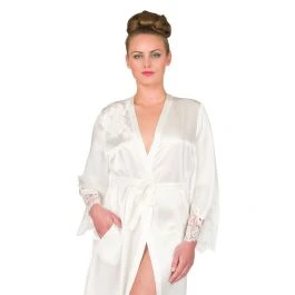 Seide Morgenmantel JARDIN Kurz Von Marjolaine 1 Seide Morgenmantel JARDIN Kurz Von Marjolaine