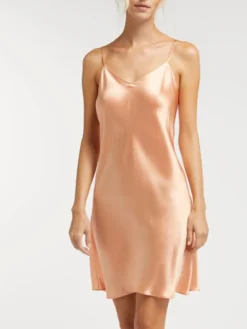 100% Seide Nachthemd CAROLINE Uni Von Vivis -Feine Unterwaesche Geschaft nachthemd seide caroline v00003 salmone vivis 1 1