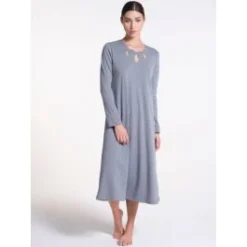 Soft Cotton Nachtkleid WKND No. 15 Grau Lang Von Verdiani