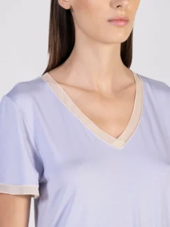 Modal Kurzarm Nachtshirt LAVANDA Kurz Von Verdiani -Feine Unterwaesche Geschaft nachtkleid kurz lavendel 4716 donna verdiani 3