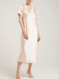 100% Seide Nachtkleid DOROTEA Von Vivis -Feine Unterwaesche Geschaft nachtkleid seide dorotea v00571 zart apricot vivis 4