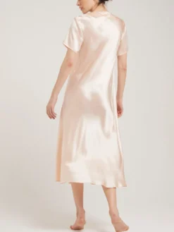 100% Seide Nachtkleid DOROTEA Von Vivis -Feine Unterwaesche Geschaft nachtkleid seide dorotea v00571 zart apricot vivis 5