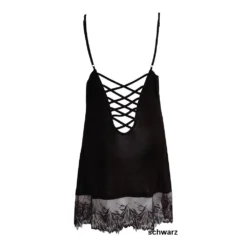 Nachthemd Aus Seidenjersey PURE DE LUXE Von Gattina -Feine Unterwaesche Geschaft neglige 387403 schwarz gattina b 1