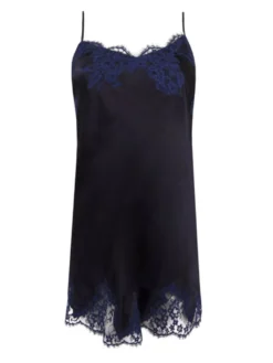 Seiden Negligé SPLENDEUR SOIE Von Lise Charmel -Feine Unterwaesche Geschaft neglige seide alc1080 dunkelblau 5276 splendeur soie lise charmel 2