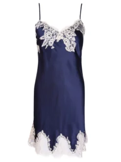 Seiden Negligé SPLENDEUR SOIE Von Lise Charmel -Feine Unterwaesche Geschaft neglige seide alc1080 marine 5197 splendeur soie lise charmel 2