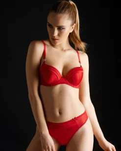 Seide Push-Up BH CLANDESTINE Von Millesia -Feine Unterwaesche Geschaft push up bh m6432 shorty m6480 cladestine millesia rot set 1 2