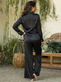 Seidenpyjama ROXANE Stretchseide Von Marjolaine -Feine Unterwaesche Geschaft pyjama stretchseide 4rox5501 0004noir roxane marjolaine 2