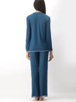 Modal Pyjama TULLE MODAL Petrol Von Luna Di Seta -Feine Unterwaesche Geschaft schlafanzug damen modal petrol vlst60852 luna di seta 2