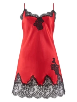 100% Seide Baby-Doll SOIE D´AMOUR Mit Spitze Aubade -Feine Unterwaesche Geschaft seide baby doll ms42 1 rouge passion soie d amour aubade 1