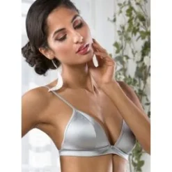 Seta Superior Stretchseide Triangel-BH REGALE Satin Von Cotton Club