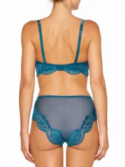 Seide Triangel BH ADRIANA Von Millesia -Feine Unterwaesche Geschaft seide dessous adriana m1325 m1385 tuerkis blau millesia lingerie