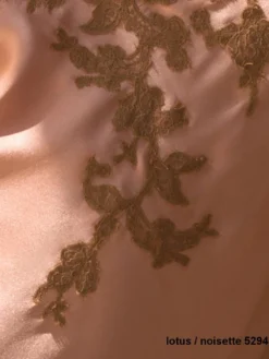 100% Seide Neglige EGERIE No. 2 Mit Spitze Marjolaine -Feine Unterwaesche Geschaft seide egerie lotus noisette 5294 marjolaine 1