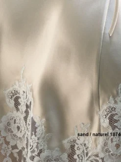 100% Seide Neglige EGERIE No. 2 Mit Spitze Marjolaine -Feine Unterwaesche Geschaft seide egerie sand naturel 1874 marjolaine 2 1