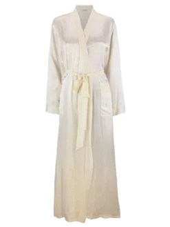 100% Seide Morgenmantel Lang KLASSIK SATIN Von Eva B. Bitzer -Feine Unterwaesche Geschaft seide morgenmantel lang 27319873 champagner eva bitzer 1