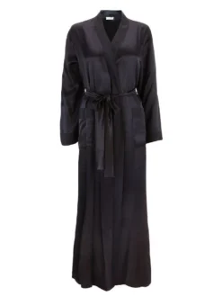 100% Seide Morgenmantel Lang KLASSIK SATIN Von Eva B. Bitzer -Feine Unterwaesche Geschaft seide morgenmantel lang 27319873 schwarz eva bitzer 1 1