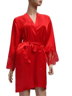 Seide Morgenmantel JARDIN Kurz Von Marjolaine 8 Seide Morgenmantel JARDIN Kurz Von Marjolaine -Feine Unterwaesche Geschaft seide morgenmantel scharlachrot jardin 2002 marjolaine 2 1