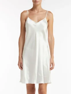 100% Seide Nachthemd CAROLINE Uni Von Vivis -Feine Unterwaesche Geschaft seide nachthemd caroline weiss vivis 2 1 2