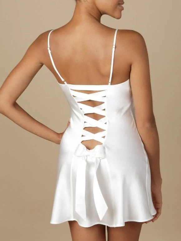 100% Seidennachthemd Satin GLYCINE Von Marjolaine 4 100% Seidennachthemd Satin GLYCINE Von Marjolaine – Bild 4