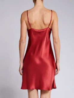 100% Seide Nachthemd CAROLINE Uni Von Vivis -Feine Unterwaesche Geschaft seide nachthemd v00003 caroline rot vivis 2 1 2