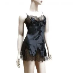 100% Seide Negligé BACCARAT No. 2 Französische Spitze Von Marjolaine