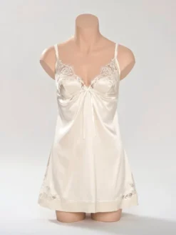 Luxus Seiden-Nighty RAPHAELA Von Exilia -Feine Unterwaesche Geschaft seide nighty raphaela gold creme exilia 2 1