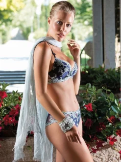 Seide Push-Up BH SETA Marine-aqua Von Ambra -Feine Unterwaesche Geschaft seide push up bh p190748 slip p191749 blau aqua ambra