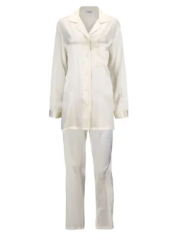 100% Seide Pyjama KLASSIK SATIN Von Eva B. Bitzer -Feine Unterwaesche Geschaft seide pyjama 27319871 champagner bitzer 1 1