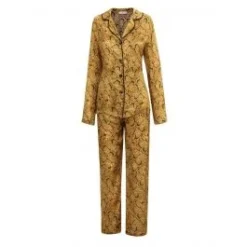 100% Seide Pyjama SERPENTE Cognac Von Eva B. Bitzer