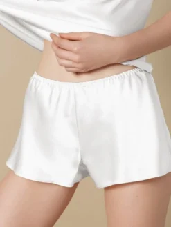 100% Seide SHORTS Soie Unie Marjolaine -Feine Unterwaesche Geschaft seide shorts naturel soie unie marjolaine 8 1