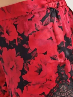 100% Seide Shorts TOI MON AMOUR Mit Print Von Aubade -Feine Unterwaesche Geschaft seide shorts qs61 1 opera rot schwarz 5 toi moi amour aubade 3