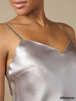 100% Seide Unterkleid SOIE ODA Marjolaine -Feine Unterwaesche Geschaft seide silber oda odon odana soie unie marjolaine 2 3 1 1